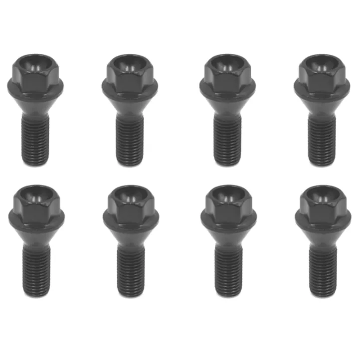 8Pcs Black Wheel Bolt Lug Nut for BMW E30 E36 E46 E60 E90 36136781150 ...