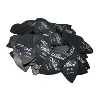 100 pcs Guitar Picks Alice Acoustic Electric Bass Plectrum Mediator Accessories Thickness 0.58 - 1.5 mm Black / White