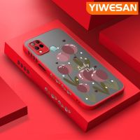 YIWESAN เคสสำหรับ Infinix Hot 10S Hot 10S NFC Hot 10T ดีไซน์ใหม่ลายดอกไม้แฟชั่นเคสซิลิโคนนิ่มกันกระแทกเปลือกแข็งฝ้าคลุมทั้งหมดเคสป้องกันเลนส์กล้อง