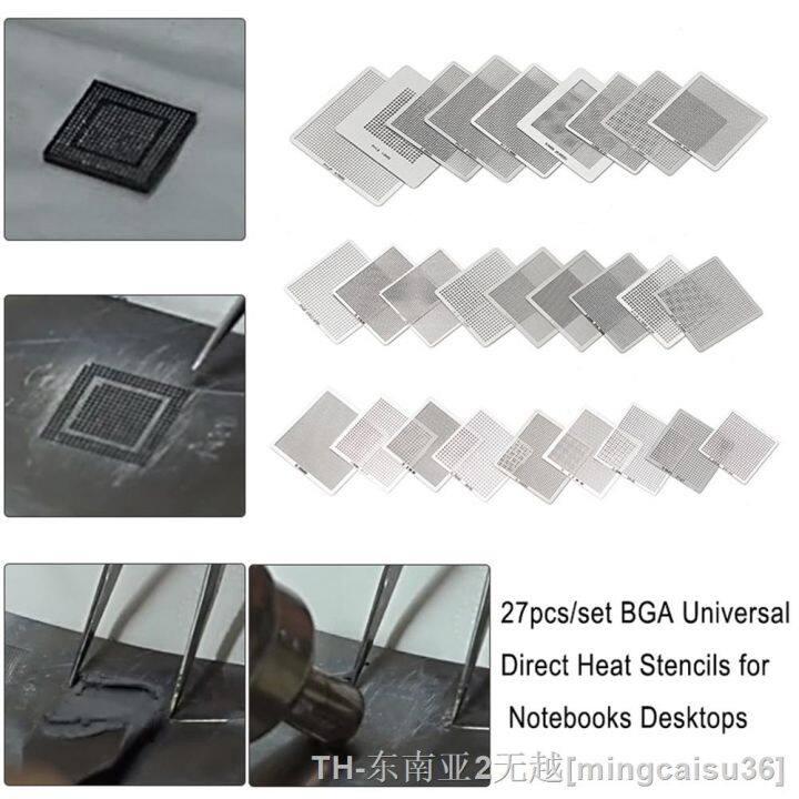 hk-bga-reballing-27pcs-directly-heating-stencils-holder-template-fixture-jig-for-game-consoles-laptop-repair