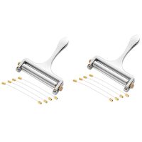 2X Cheese Slicer, Adjustable Thickness Heavy Cheese Slicers with Wire for Soft &amp; Semi-Hard Cheeses -4 Cutting Wire