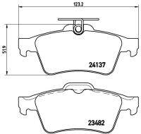 ผ้าดิสเบรคหลัง FORD FOCUS MK2 1.6 1.8 2.0 2005- MK3 1.0 1.5 Ecoboost 1.6 2.0 2012- MAZDA3 BK 2003- BL 2008- NTN