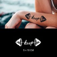 【Mars Tattoo】NEW Technology Magic, Long Lasting 2 Weeks, Semi-Permanent tattoo,Temporary Tattoo, tattoo sticker, Fake Tattoo, Fitness, Keep Health, Dumbbell, MNF124