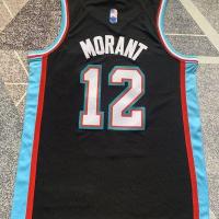 Moran 12 cities version of the grizzlies black embroidery jersey basketball uniform