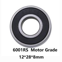 2pcs/lot 6001RS Bearing Motor Grade Cover Sealed Deep Groove Ball Miniature Bearing 6001-RS 12x28x8mm 12x28x8 52100 Chrome Steel