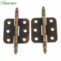 bowarepro 2Pcs 70*35mm Antique Bronze Crown Head Hinges 6 Holes Jewelry Gift Box Decorative Hinge for Cabinet Furniture Hardware Accessories