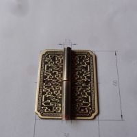 Chinese style of archaize carve patterns or designs on woodwork hinge cupboard door shake peel pure copper hinges 5 x 6 manufacturers selling flowers