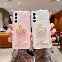 เคสโทรศัพท์Samsung A54 5G A34 5G A24 A14 5G M14 5G รูปแบบที่สวยงามพร้อมคริสตัลเงาหงส์ตกแต่งเคสใส่โทรศัพท์ Galaxy A54 5G A34 5G A14 5G M14 5G ฝาครอบโทรศัพท์