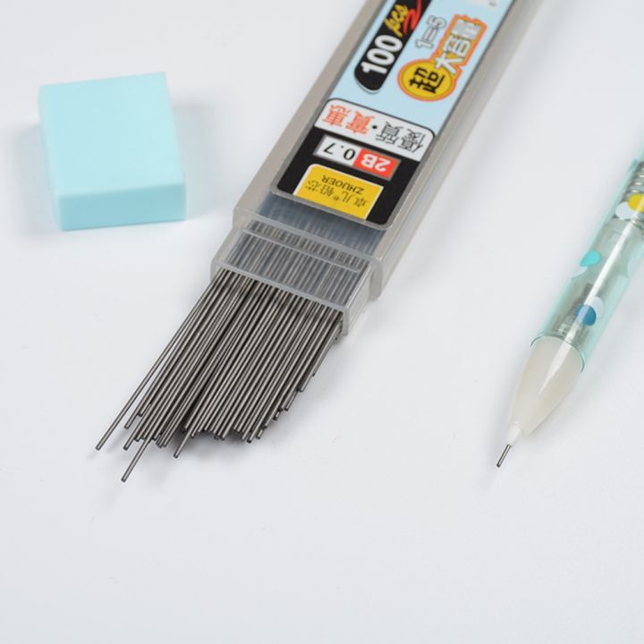 100pcs-0-50-7mm-graphite-lead-2b-mechanical-pencil-replace-lead-pencil-refill-erasable-smooth-writing-drawing-stationery