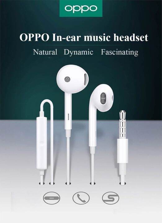 หูฟังoppo-รุ่น-r15-earphones-3-5mm-หูฟังของแท้-หูฟังเสียงดี-คุยสายได้-เสียงดี-oppo-ตรงรุ่น-r15-r15pro-r17-r9s-r9s-reno-reno2-reno2f-a53-a91-a92-a93-a94-a53-a54