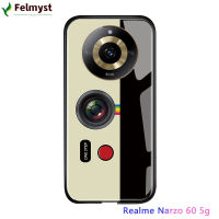 เคสโทรศัพท์ลูกบอลโปเกมอนสำหรับ Realme 11 5G Realme Narzo 60 5G Pocket Monster สร้างสรรค์สำหรับเด็กหญิงเด็กชายเลนส์มันวาวเคสโทรศัพท์เคสโทรศัพท์หลังกระจกนิรภัยกันกระแทก