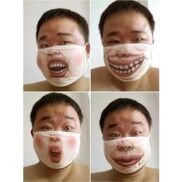 Khẩu trang 3d in hình mặt cười vui nhộn Khẩu Trang hài hước