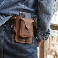 Genuine Leather Belt Waist Bag Pack Men Tactical Multifunction Holster EDC Portable Key Holder Mobile Phon Tools Case