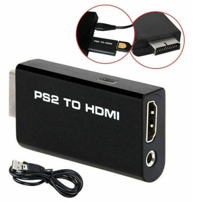 ยูนิ🔥ขายดีสุดฮ็อต🔥อะแดปเตอร์แปลงวิดีโอ PS2เป็น HDMI พร้อมเอาต์พุตเสียง3.5มม. สำหรับจอภาพ HDTV US