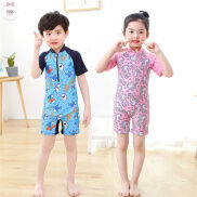 Đồ Bơi Boxer Một Mảnh Hoạt Hình Nam Nữ Đồ Bơi Độ Co Giãn Cao Cổ Đứng Nhanh