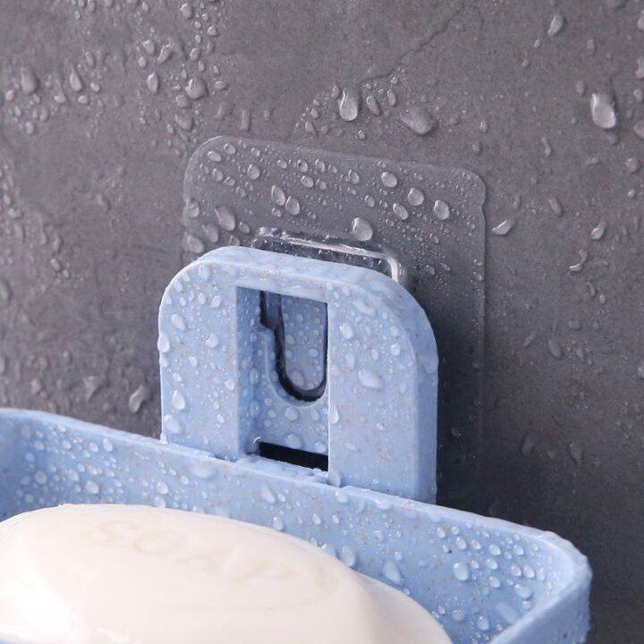 stylish-soap-dish-holder-with-drain-wall-mounted-soap-rack-for-bathroom-wall-mounted-double-layer-soap-dish