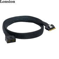 MINI SlimSAS SFF-8654 8i 4.0ถึง2พอร์ต SAS SFF-8643 Server Connection Cable