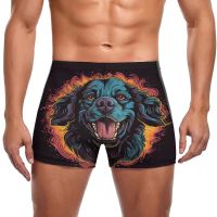 Dog Swimming Trunks Hand Drawn  Vintage Trending Training Swim Boxers Push Up Durable Man Swimwear Swimwear