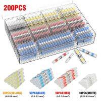 200pcs Waterproof Solder Wire Connector Kit Seal Heat Shrink Butt Wire Connectors with Soldering Sleeve Electrical Circuitry Parts