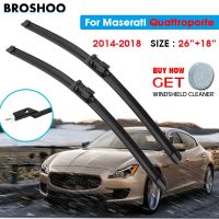 Car Wiper Blade For Maserati Quattroporte 26 quot; 18 quot; 2014 2018 Auto Windscreen Windshield Wipers Blades Window Wash Fit Button Arm