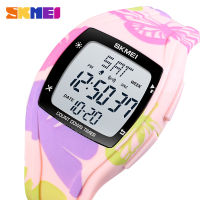 SKMEI Cool Girls Watches Men Electroplated Case Transparent Strap Lady Women Digital Wristwatch Shockproof reloj mujer