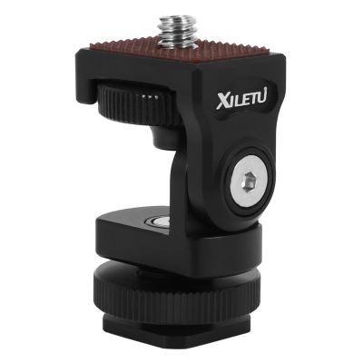 XILETU HB-1 Mini Hot Shoe Adjustable Mount Holder On-Camera Monitor Bracket Stand 1/4 Inch Screw for Video Camera Monitor Fill Light Flash