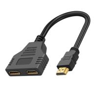 Kabel adaptor pemisah HDMI untuk Laptop/TV/Monitor 1 jantan ke HDMI 2 betina kabel pemisah kabel konektor TV