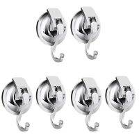 Heavy Duty Vacuum Suction Cup Hooks (6 Pack) for Kitchen Bathroom Restroom Organization