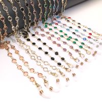 Colorful Crystal Bead Eyeglass Holder Fashion Glasses Chain For Women Eye Accessories Eyewear Straps Cord Sunglasses String Gift Eyewear case