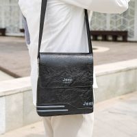 JEEP BULUO Casual Men Shoulder Bag Crossbody Bags High Quality Male Bag PU Leather Handbag Capacity Men Messenger Bags