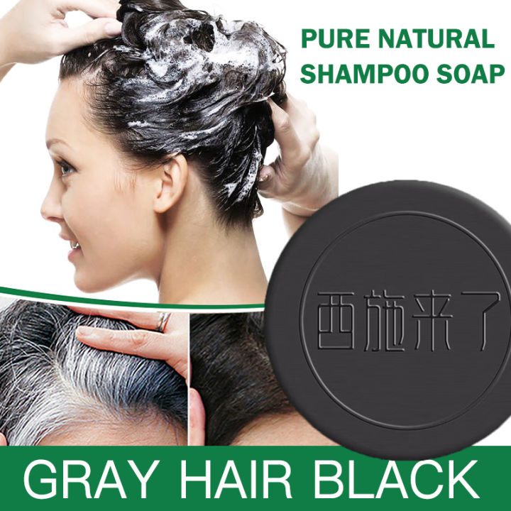 Herbal Natural Polygonum Multiflorum Shampoo Soap Bar Permanent Effective White  Hair Turns to Black Hair Darken