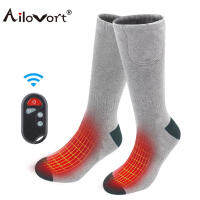 Ailovort Winter 3.7V Battery Heated Socks Electric Men Women With Elastic Feet Warm Socks For Ski Outdoor