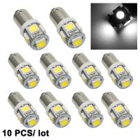 (Premium car) YCCPAUTO 10ชิ้น/ล็อต T11 T4W BA9S หลอดไฟ LED 5050 5 SMD สีขาวสีเหลืองสีฟ้ารถแหล่งกำเนิดแสง H6W 12V LED หลอดไฟอัตโนมัติคุณภาพสูง