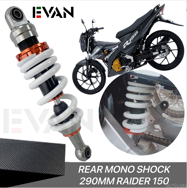 EVAN.shop 290mm Rear Mono Shock Absorber For Suzuki Raider 150 R 150 ...