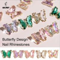 SECRET GIRL DIY AB คริสตัล โฮโลแกรม เครื่องประดับเล็บ เครื่องมือทำเล็บ ตกแต่งเล็บ Rhinestones เล็บผีเสื้อ