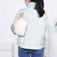 Fleece Waist Bag Zipper Pocket Women Waist Belt Bag Solid Color Aesthetic Plush Adjustable Strap for Outdoor Sports Bag 【MAY】