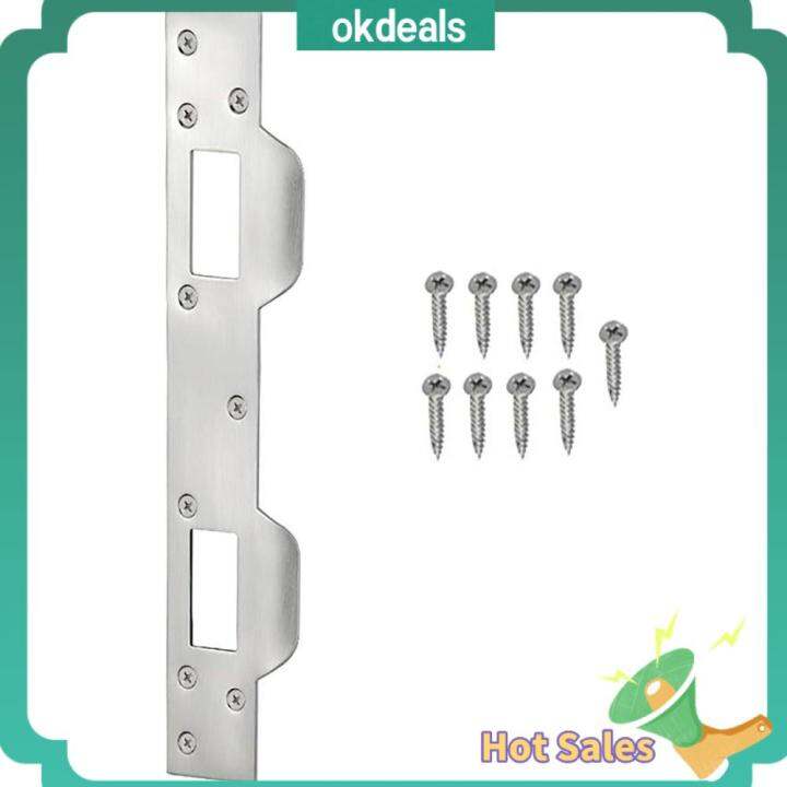 OKDEALS Heavy Duty Door Strike Plate Universal Metal Door Security Devices Accessories Durable