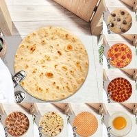 Pizza Egg Biscuit Carpet Simulation Chair Mat Home Food Snack Mat Anti-Slip Blanket Bedroom Carpet Carpet Home Decor Floor Mat