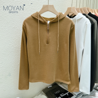 Moyan Sports เสื้อฮู้ด เสื้อแขนยาวอบอุ่น หลวมและสบาย ชิค นุ่มนวล ทันสมัย น่ารัก WWY239346X 39Z230927