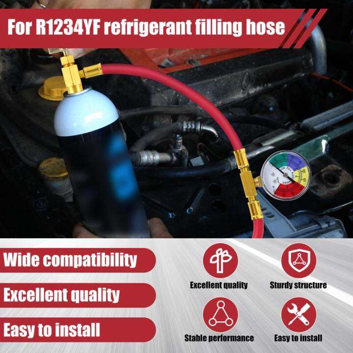 Refrigerant Recharge Pipe Kit R1234YF Refrigerant Charge Hose