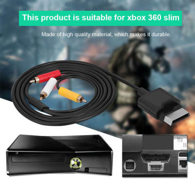 เกมAV Wire 1.8Mส่วนประกอบABS TV Lead CordสายAV Audio Video CordสำหรับXBOX 360 Slim