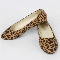 ☸∏ 2023 New Spring Shoes Women Flats Ladies Leopard Flat Shoes European Style Loafers Round Toe Casual Shoes Plus Size 35 43