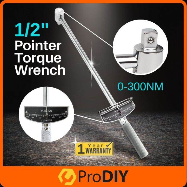 PRODIY Torque Wrench 1/2 Pointer Type Torque Spanner Tork Wrench ...