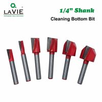 Lavie 1/4 Shank ไม้ทำความสะอาดด้านล่าง Bit Straight Router Bit Clean Milling Cutter Woodworking Bits Power Machine