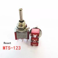 5pcs/10pcs Red Momentary/lock Mini MTS-123/MTS-103 3-Pin SPDT ON-OFF-ON 6A 125VAC  Miniature Toggle Switches Electrical Circuitry  Parts