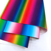 Rainbow Iridescent Color Changing Shiny PU Synthetic Leather Fabric Sheet for Making ShoeBagHair BowDIY Accessories