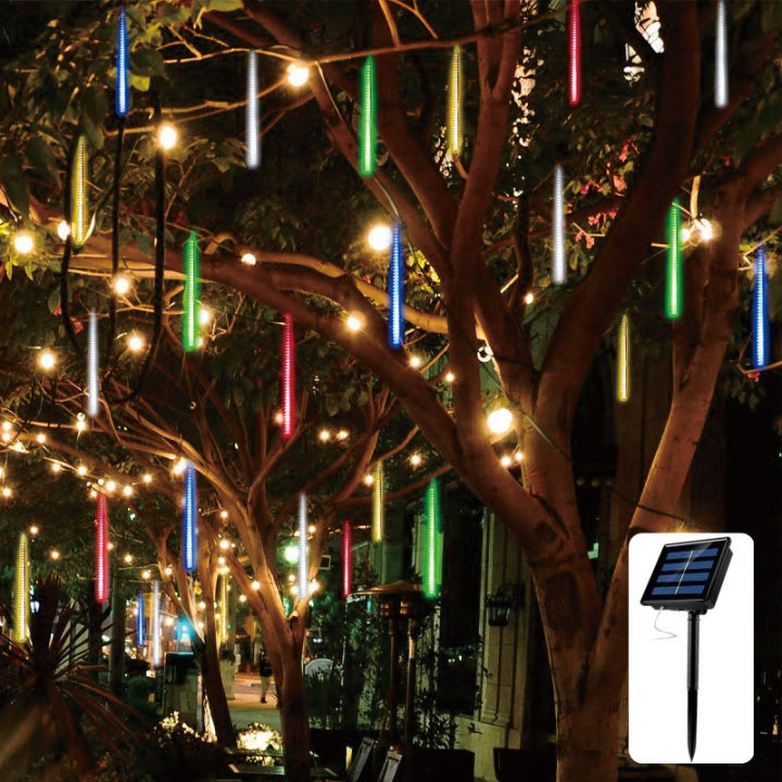 30cm-8-tubes-solar-meteor-shower-rain-light-string-with-timing-dimming-controller-for-tree-christmas-wedding-party-decoration