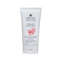 ?เซรั่มกันแดดสูตรกระจ่างใสสำหรับผิวกาย Oriental Princess Natural Sunscreen Pure White Serum For Body SPF 40 PA++++ ปริมาณ 150 g.