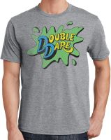 Nickelodeon Double Dare Logo Gray Heather Mens T-Shirt (Large)