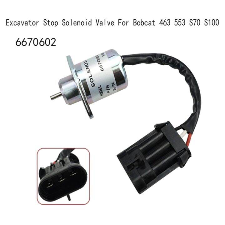 12v-engine-shut-off-stop-solenoid-excavator-stop-solenoid-valve-for-bobcat-463-553-s70-s100-6670602